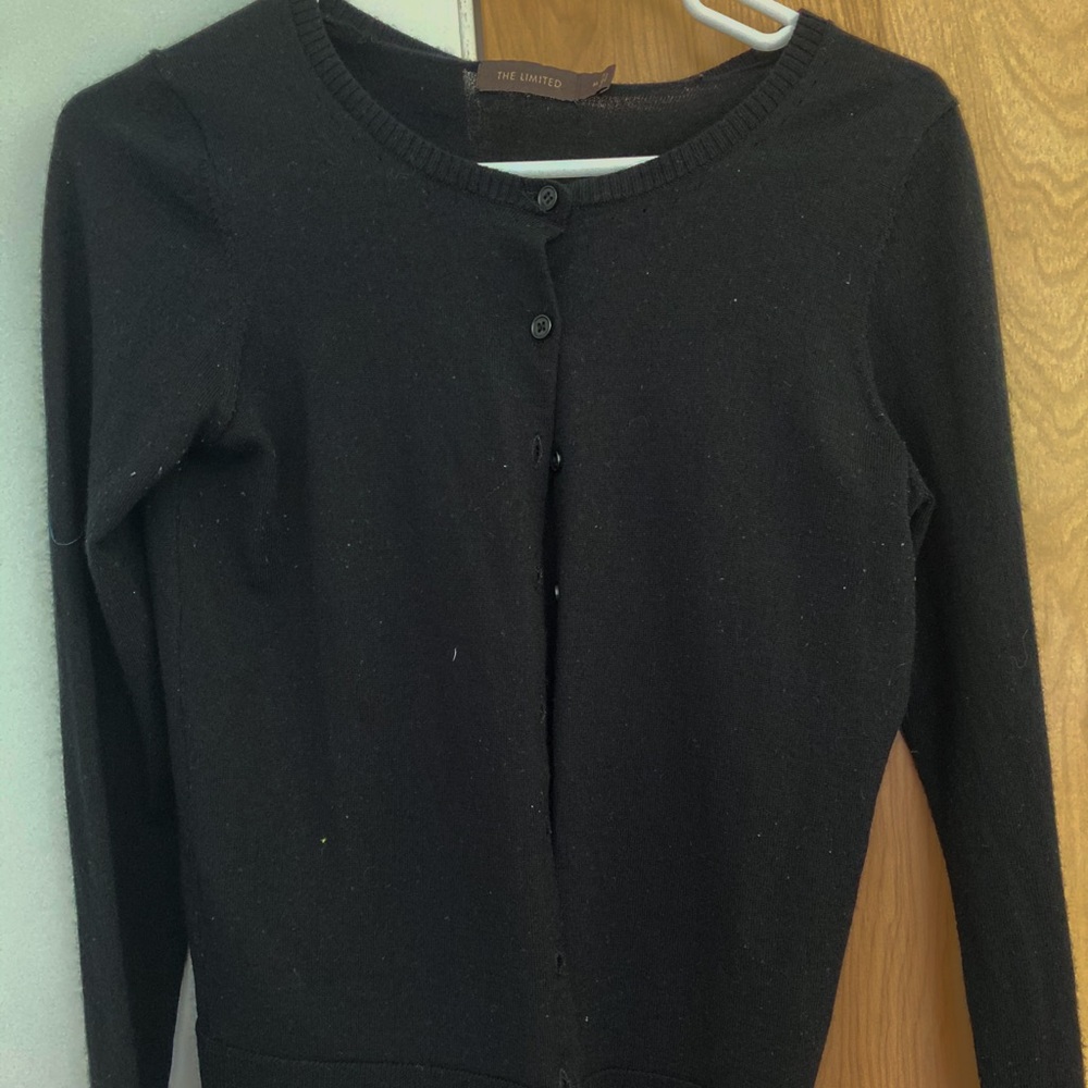 The Limited. Black cardigan. Size M